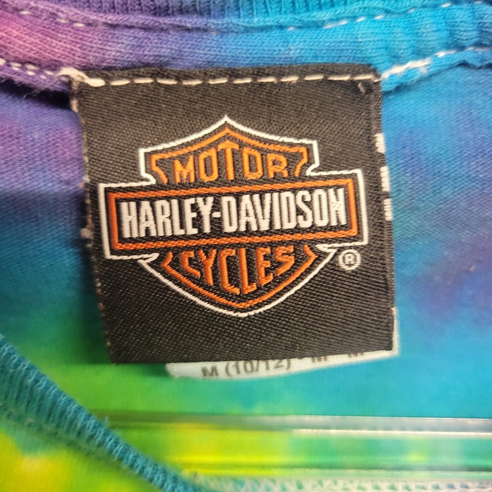 Harley-Davidson Woodstock New York Tie-Dye Long Sleeve T-Shirt Youth M (10/12) - Picture 4 of 5